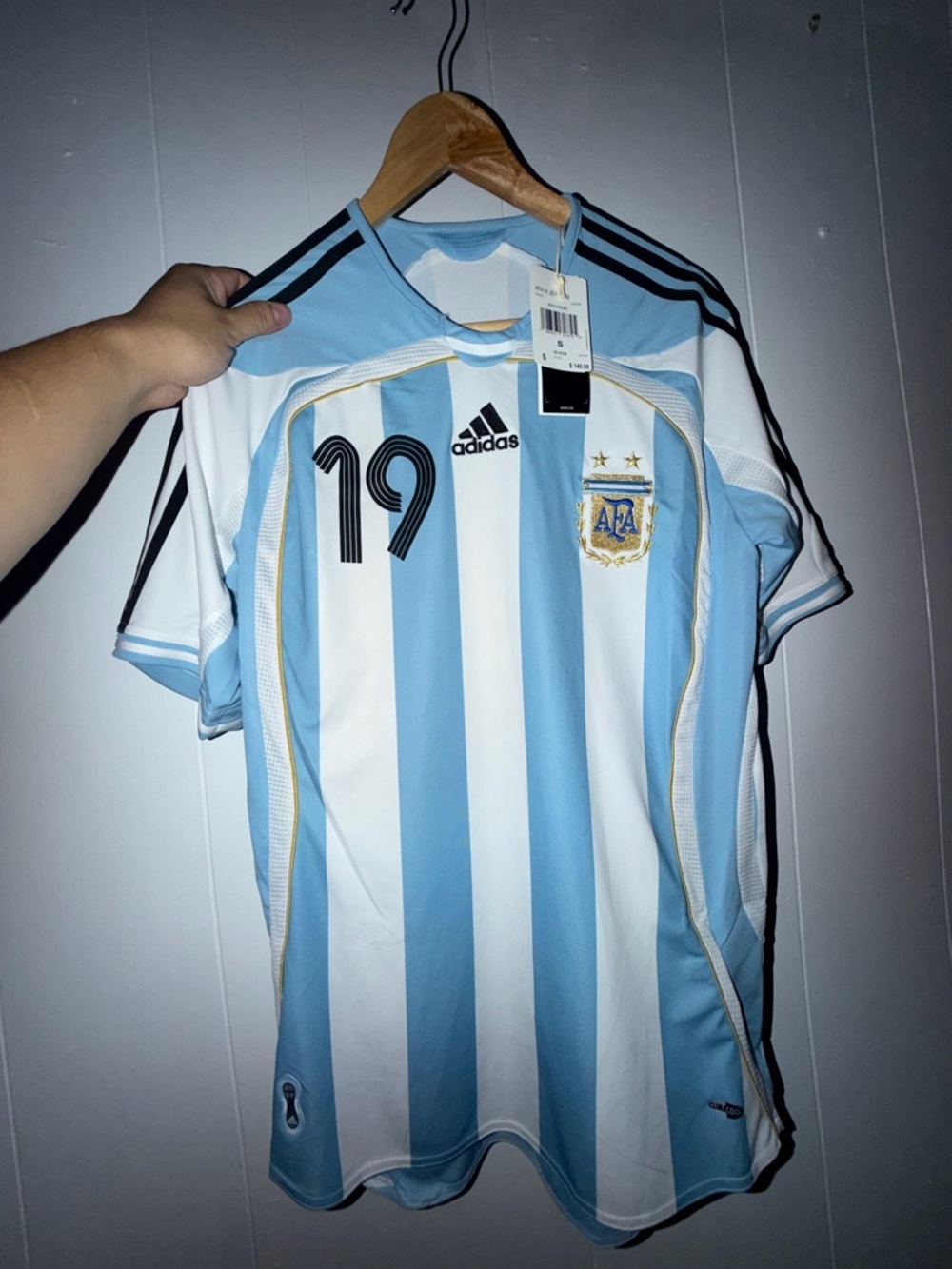 adidas Argentina Home Soccer Jersey - Light Blue & White